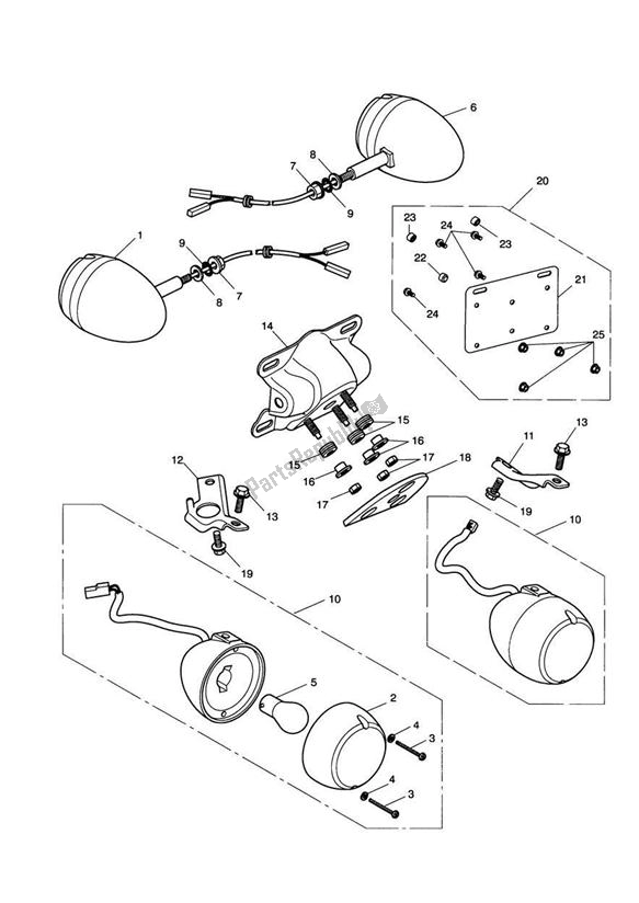 All parts for the Indicators of the Triumph America Carburettor 790 2002 - 2007